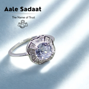 925 Silver Diamond Ring / Elegant Blossom Premium Zircon Shine / Aale Sadaat